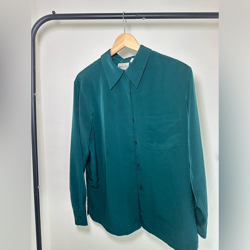 Emerald Green Long-Sleeve Button Down